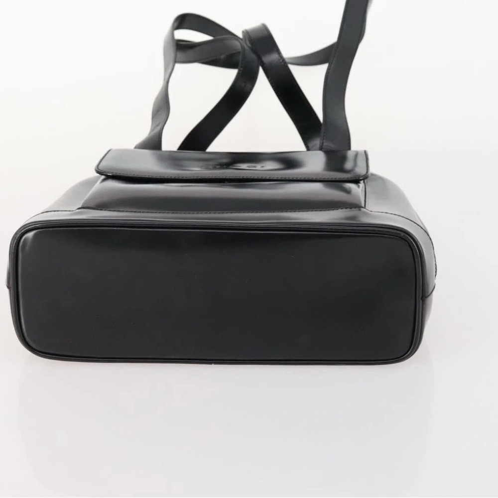 Gucci Vintage Black Patent Leather Shoulder Bag with Bamboo Accents - Picture 12 of 12